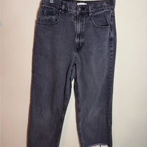 PacSun Nora Gray Straight Leg Raw Hem Jeans Size 25
